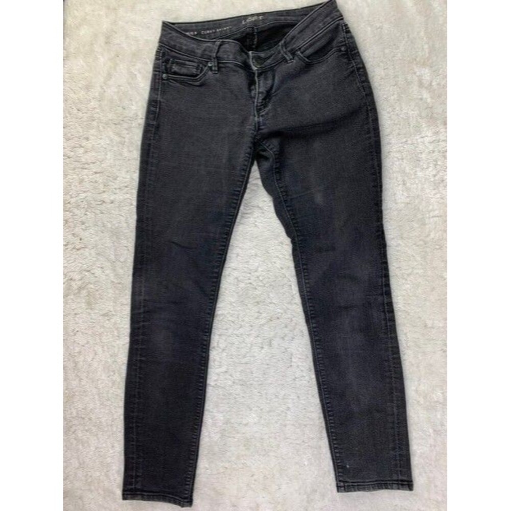Ann Taylor Loft Size 25 / 0p Womens Jeans Black Skinny Stretch Low Rise